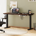 Oikiture 140cm Electric Standing Desk - Walnut