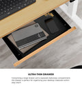 Oikiture 160cm Electric Standing Desk - Oak