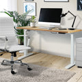 Oikiture 120cm Electric Standing Desk - Oak
