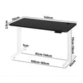 Oikiture 140cm Electric Standing Desk - Black