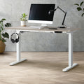 Oikiture 140cm Electric Standing Desk - Grey Oak