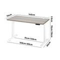 Oikiture 140cm Electric Standing Desk - Grey Oak