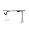 Oikiture 140cm Electric Standing Desk - Grey Oak