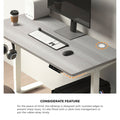Oikiture 140cm Electric Standing Desk - Grey Oak