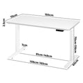Oikiture 150cm Electric Standing Desk - Oak
