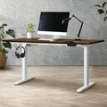 Oikiture 150cm Electric Standing Desk - Walnut