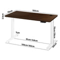Oikiture 150cm Electric Standing Desk - Walnut