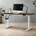 Oikiture 160cm Electric Standing Desk - Walnut