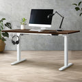 Oikiture 160cm Electric Standing Desk - Walnut