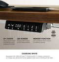 Oikiture 160cm Electric Standing Desk - Walnut