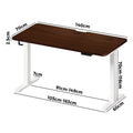 Oikiture 140cm Electric Standing Desk - Walnut