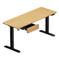 Oikiture 160cm Electric Standing Desk - Oak