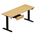 Oikiture 160cm Electric Standing Desk - Oak