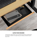 Oikiture 160cm Electric Standing Desk - Oak