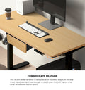 Oikiture 160cm Electric Standing Desk - Oak