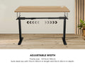Oikiture 120cm Electric Standing Desk - Oak