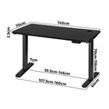 Oikiture 140cm Electric Standing Desk - Black