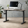 Oikiture 140cm Electric Standing Desk - Grey Oak