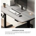 Oikiture 140cm Electric Standing Desk - Grey Oak