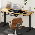 Oikiture 150cm Electric Standing Desk - Oak