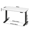 Oikiture 150cm Electric Standing Desk - White