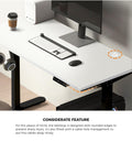 Oikiture 150cm Electric Standing Desk - White