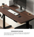 Oikiture 150cm Electric Standing Desk - Walnut