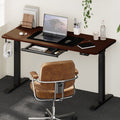 Oikiture 160cm Electric Standing Desk - Walnut