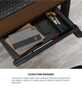 Oikiture 160cm Electric Standing Desk - Walnut