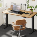 Oikiture 140cm Electric Standing Desk - Oak