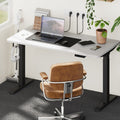 Oikiture 140cm Electric Standing Desk - White