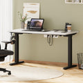 Oikiture 140cm Electric Standing Desk - White
