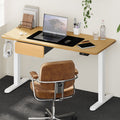 Oikiture 150cm Electric Standing Desk - Oak