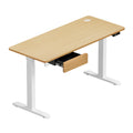 Oikiture 150cm Electric Standing Desk - Oak