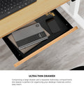 Oikiture 150cm Electric Standing Desk - Oak