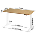 Oikiture 120cm Electric Standing Desk - Oak