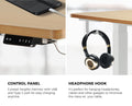 Oikiture 120cm Electric Standing Desk - Oak