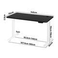 Oikiture 140cm Electric Standing Desk - Black