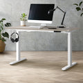 Oikiture 140cm Electric Standing Desk - Grey Oak