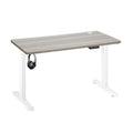 Oikiture 140cm Electric Standing Desk - Grey Oak
