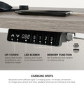 Oikiture 140cm Electric Standing Desk - Grey Oak