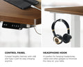 Oikiture 150cm Electric Standing Desk - Walnut