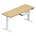 Oikiture 160cm Electric Standing Desk - Oak
