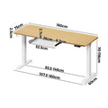 Oikiture 160cm Electric Standing Desk - Oak