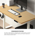 Oikiture 160cm Electric Standing Desk - Oak