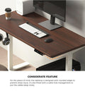 Oikiture 160cm Electric Standing Desk - Walnut