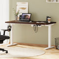 Oikiture 140cm Electric Standing Desk - Walnut