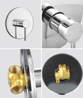 Welba Shower Mixer Tap Round Brass Bathroom Wall Tapware Chrome - product image 9