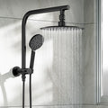 10" Round Rain Shower Head Set 3-Mode Handheld Gooseneck Black - product image 1