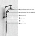 10" Round Rain Shower Head Set 3-Mode Handheld Gooseneck Black - product image 8